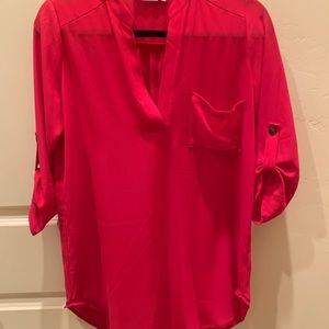 Lush hot pink tunic top small